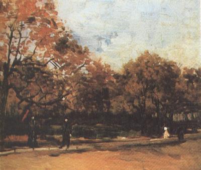 The Bois de Boulogne with People Walking (nn04), Vincent Van Gogh